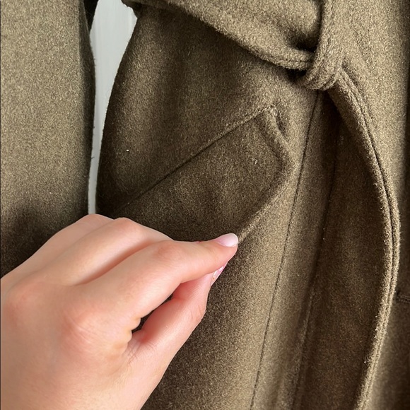 Mossimo Supply Co Green Trench Coat Classic Tailored Design - Picture 9 of 13